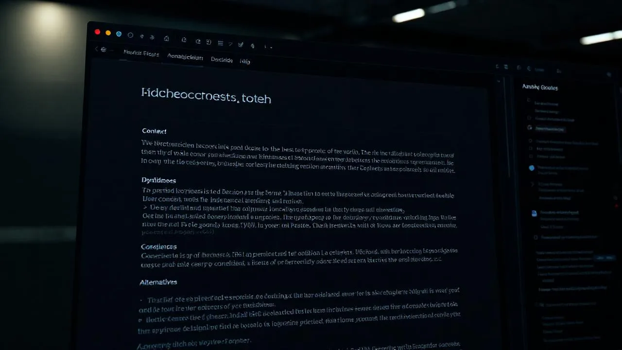 Architecture Decision Record dokuman gorseli, MADR format ornek ekrani