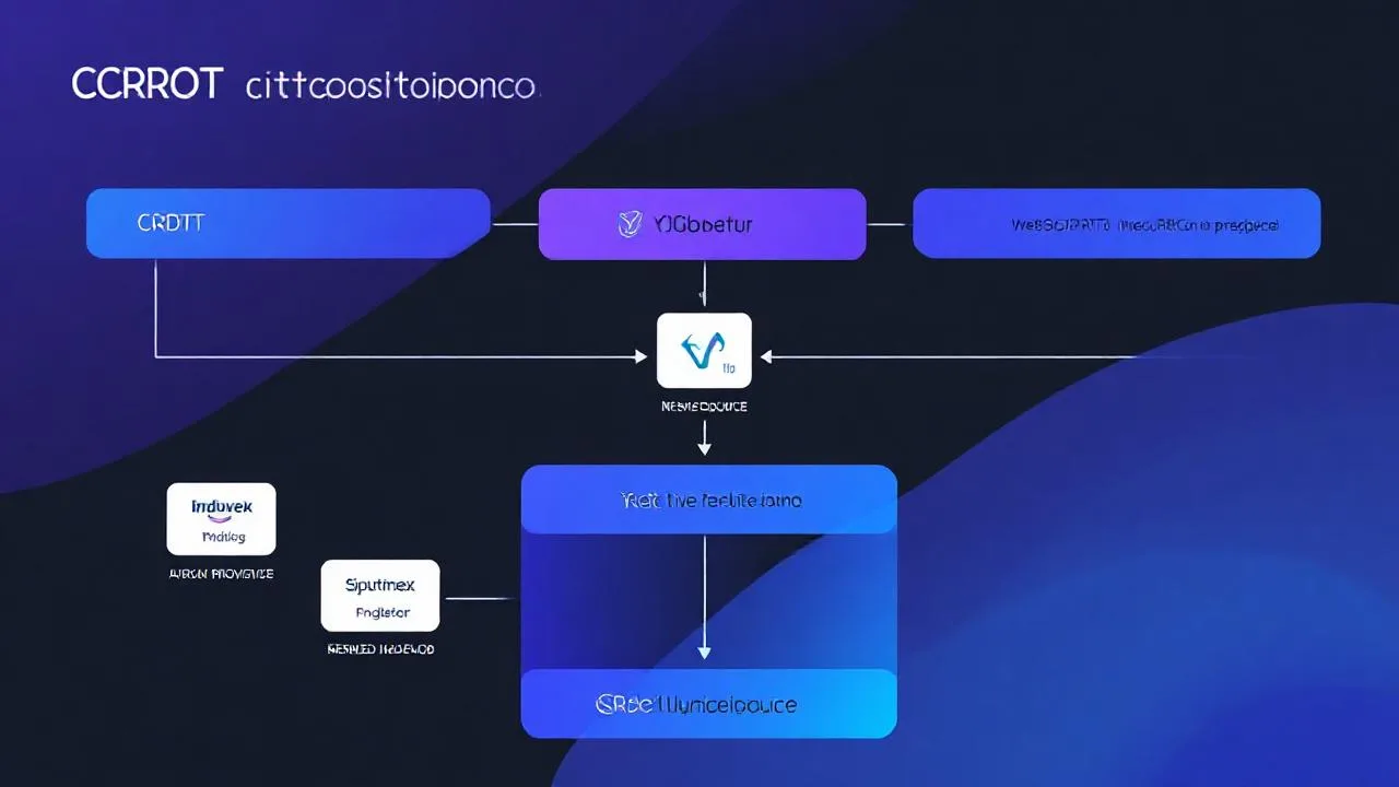 CRDT senkronizasyon mimari diyagrami, peer to peer ve sunucu provider'lar