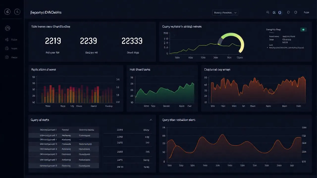 Database sharding monitoring dashboard, shard dagilimi ve QPS grafikleri