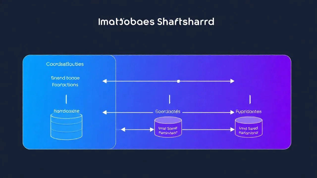 Horizontal sharding mimari diyagrami, coordinator ve shard nodelar