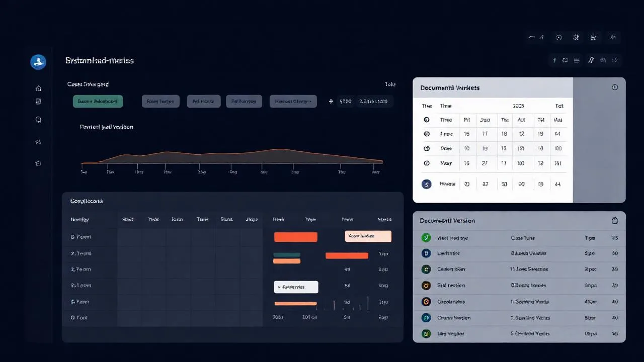 Hukuk bürosu otomasyon dashboard: dava listesi, duruşma takvimi, zaman takibi
