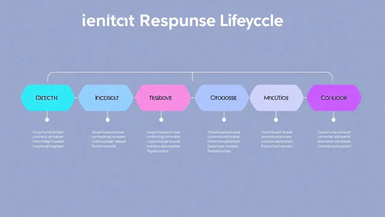 Incident response akis diyagrami, detect to postmortem stages