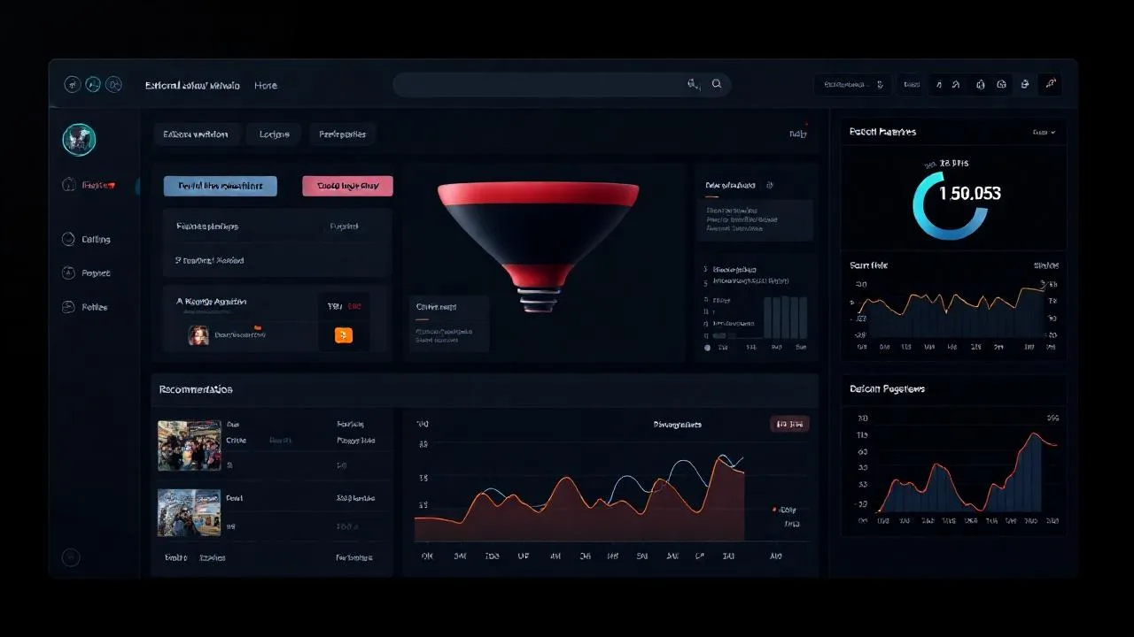 Medya CMS dashboard: editöryel akış, paywall metrikleri, AI öneri performansı