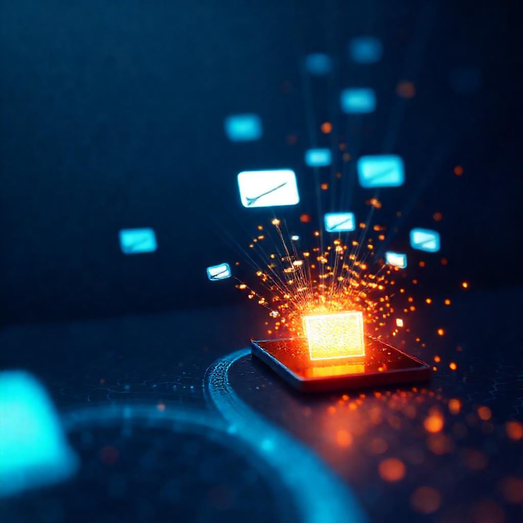 Mobil push notification APNs ve FCM dağıtım kanallarını temsil eden mesajlaşma görseli