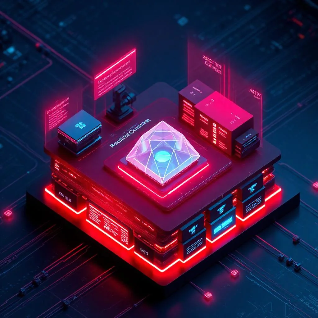Zero-trust API gateway ve token introspection katmanları: ingress controller, policy engine ve resource server arasında token doğrulama topolojisi izometrik diyagramı
