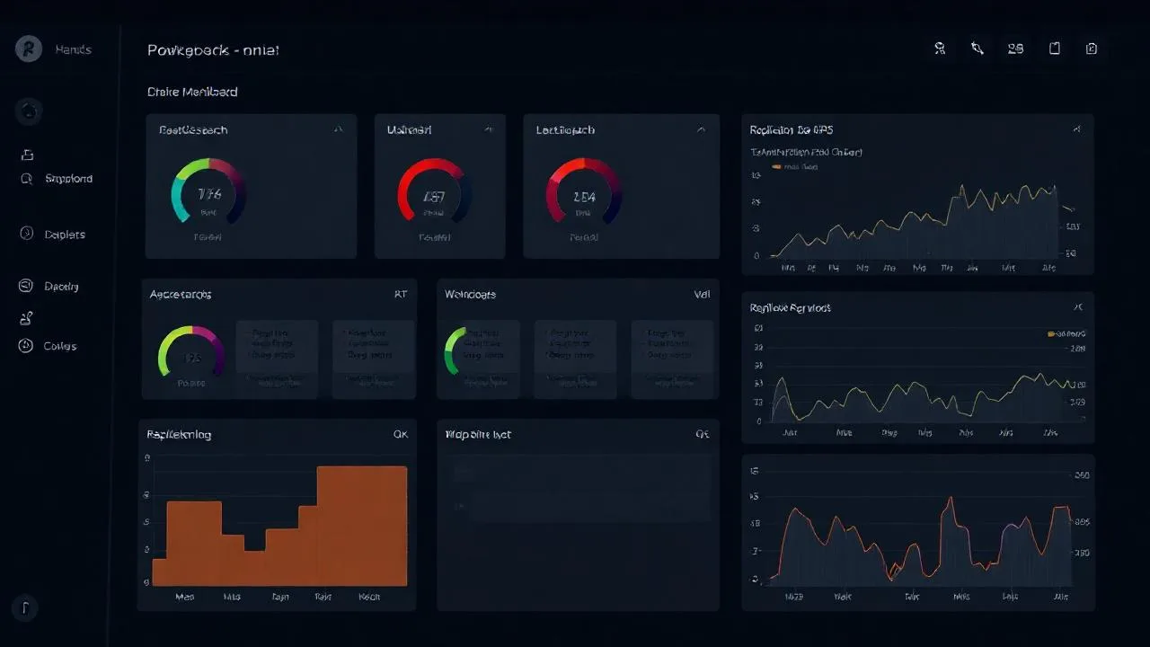 Polyglot veri stack dashboard'u, PostgreSQL Redis Elasticsearch ClickHouse kartlari