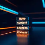 Prompt anatomisi: rol, bağlam, görev, örnek, format, kısıt katmanlı 3D görselleştirme