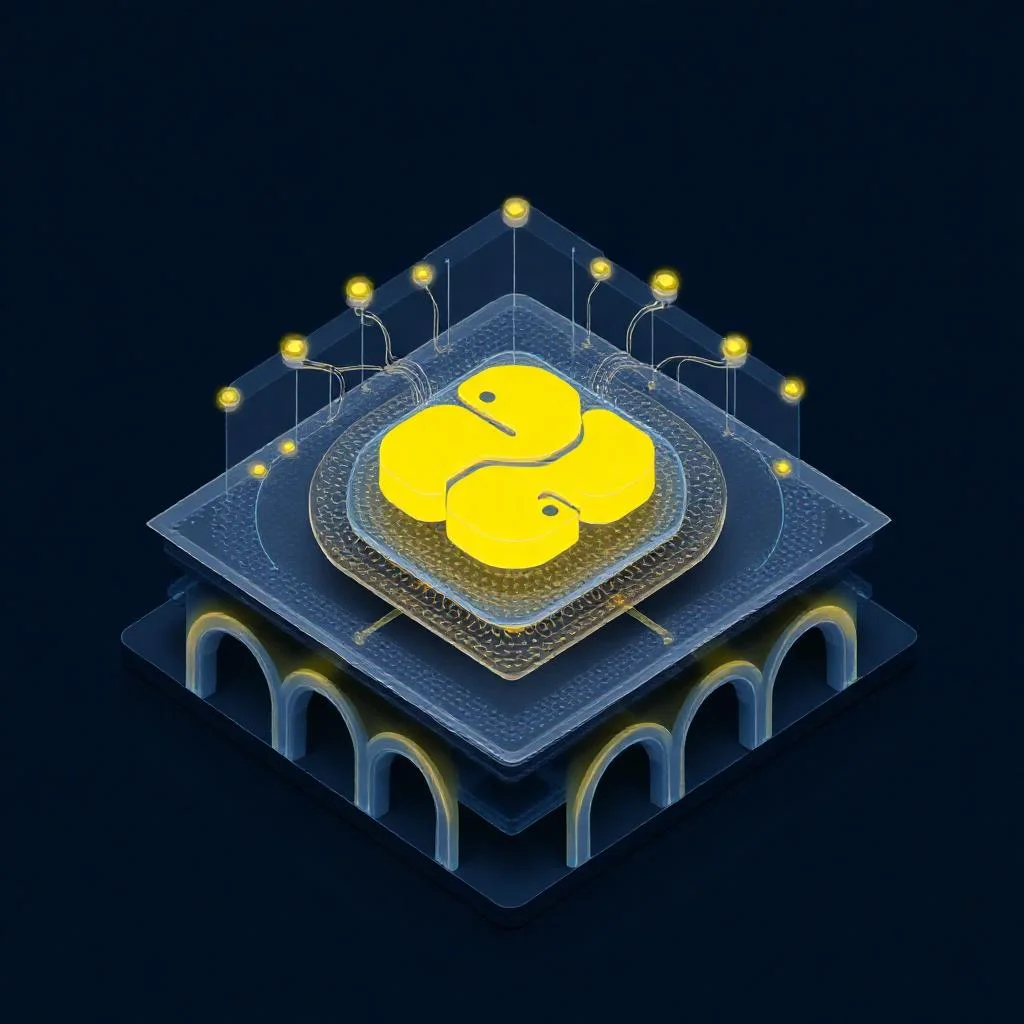 Python tip sistemi merkezi mimari, mypy ve Pyright katmanları izometrik şema
