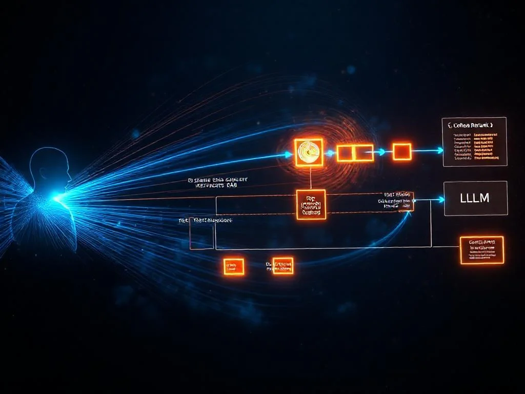 Hybrid retrieval ve Cohere Rerank 3: top-K aday secimi ve cross-encoder yeniden siralama gorseli