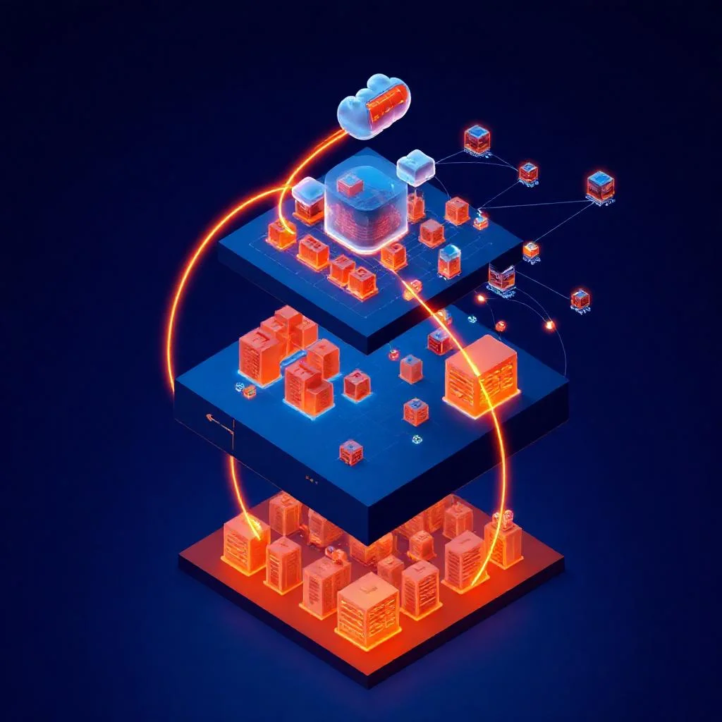 Serverless platform karsilastirmasi: AWS Lambda, Vercel ve Cloudflare Workers edge dagilimini gosteren izometrik global compute topoloji diyagrami