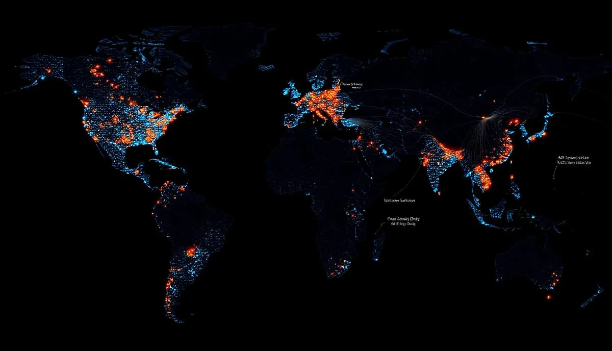 Edge POP topolojisi: Cloudflare Workers 330+ POP, Vercel edge region ve Lambda@Edge dagilimi dunya haritasi uzerinde