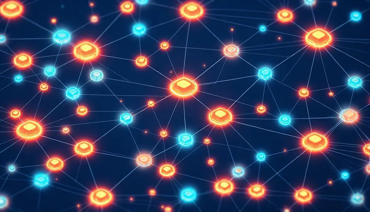 Veri lineage grafik ağacı, zayıf düğümlerde amber kalite uyarı ışıkları parlayan izometrik mimari görsel
