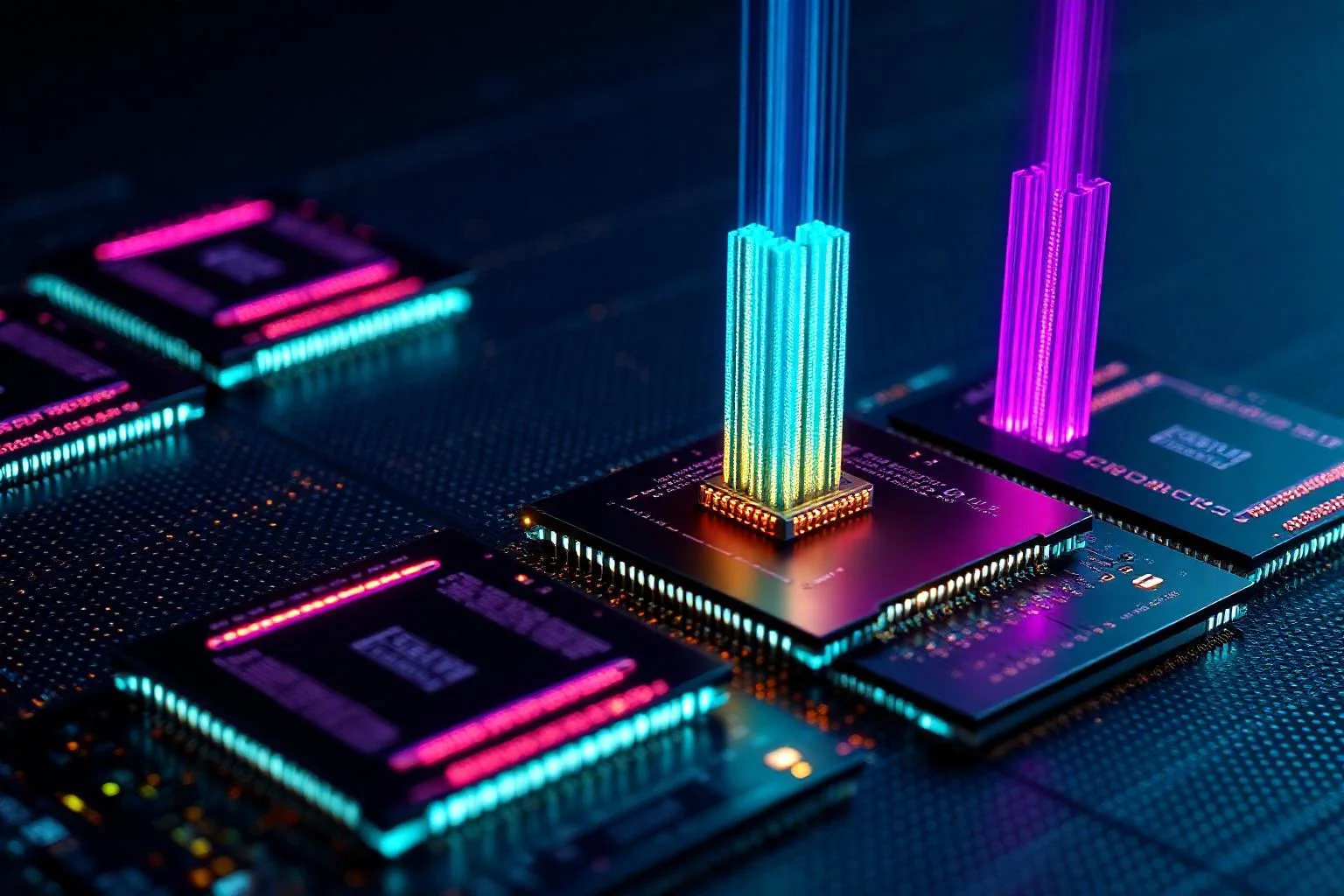 NVIDIA H100, A100, L40S ve B100 GPU chip die makro karsilastirmasi 2026