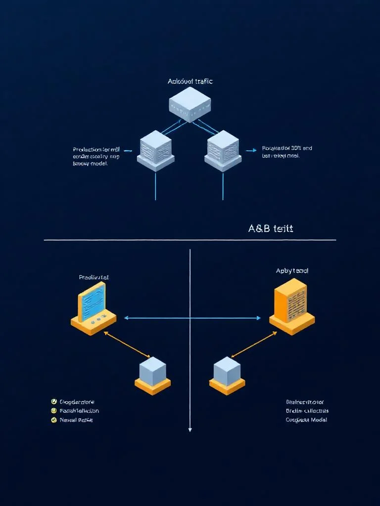 Shadow deployment ve A/B testing dikey karsilastirmasi: trafik dagilimi ve metrik takibi