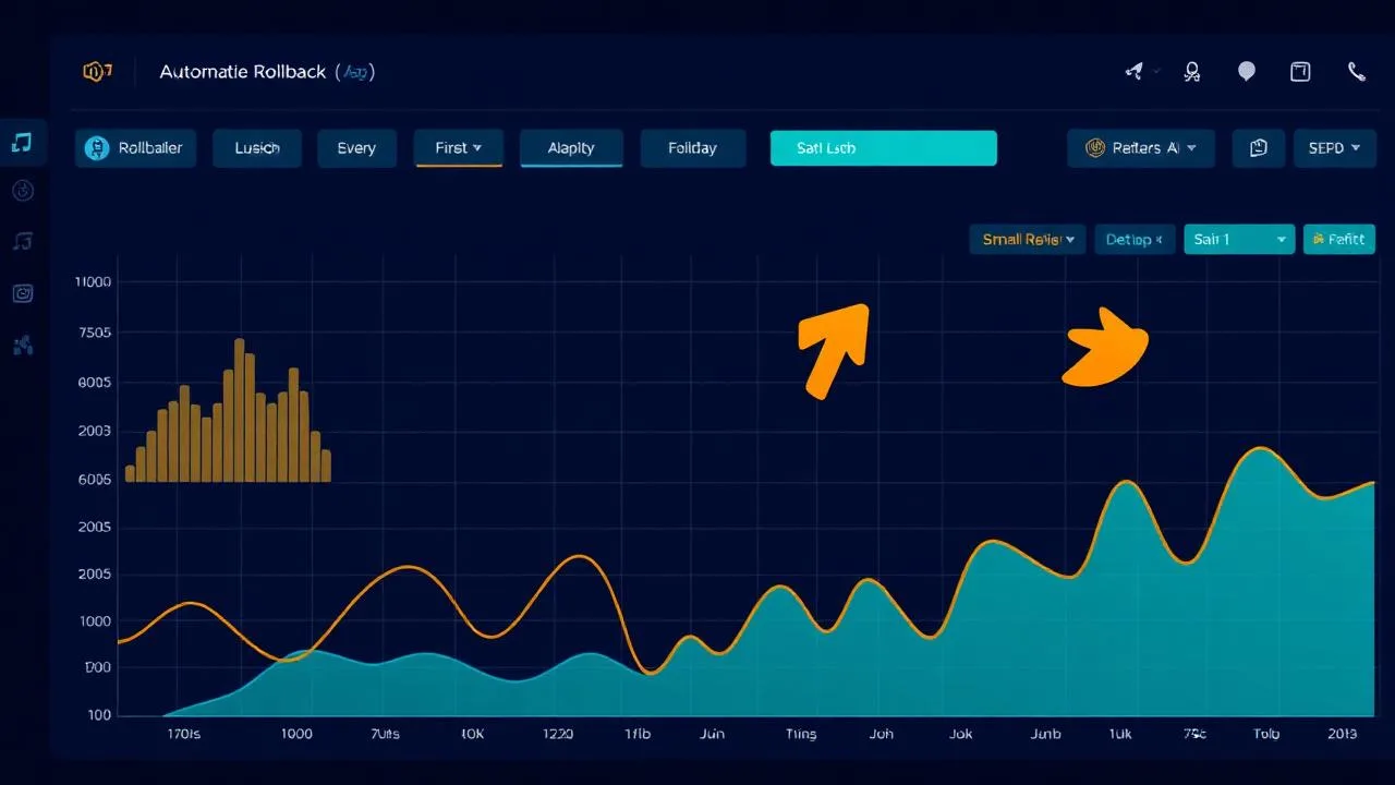 Argo Rollouts'un metrik tabanlı otomatik geri alma kararı verdiği gözlemlenebilirlik panosu