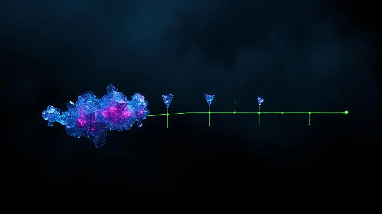 Bun versiyon olgunluk timeline çizimi soyut görseli