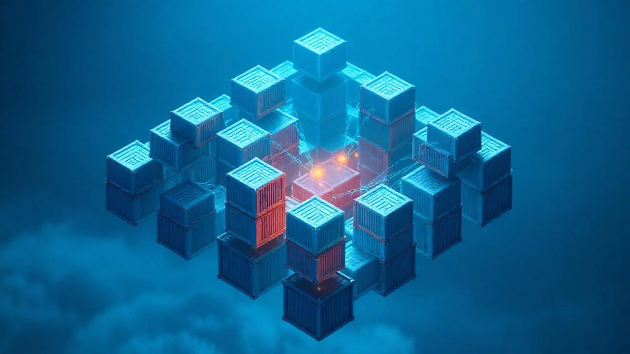 Kubernetes container observability pod cluster eBPF metric akışı soyut görsel