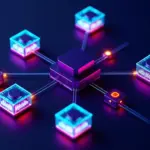 Model Context Protocol sunucu mimarisi soyut 3D görselleştirme