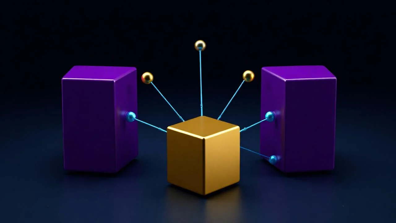 MCP host client server üç bileşenli mimari soyut görsel