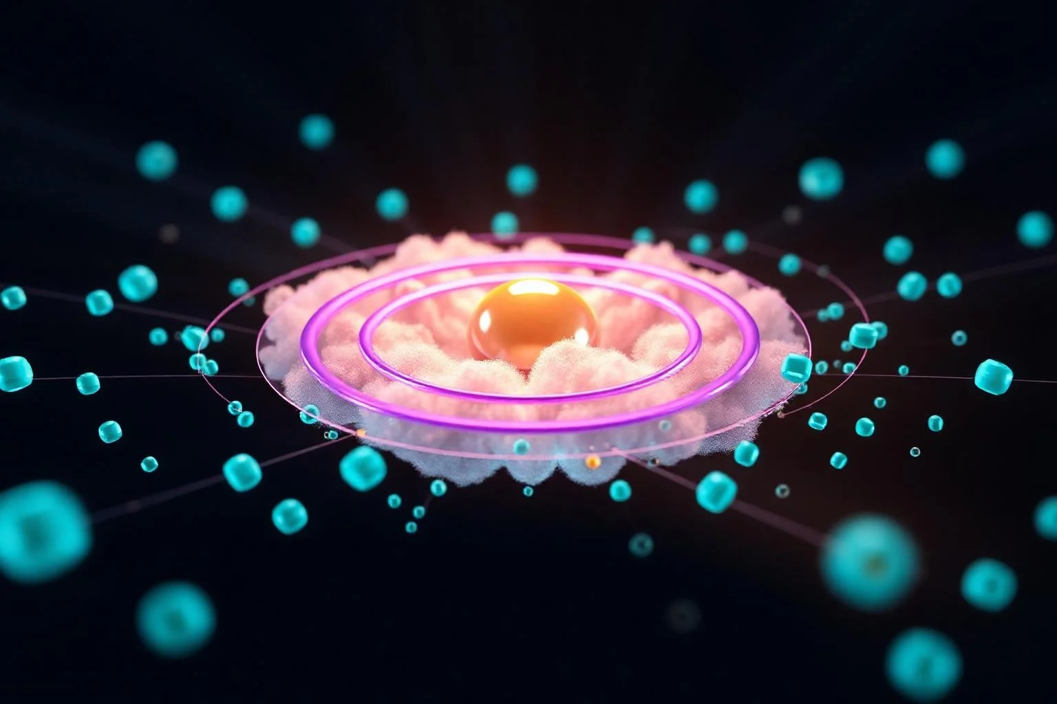 Embedding fine-tuning domain vector model 3D soyut görsel