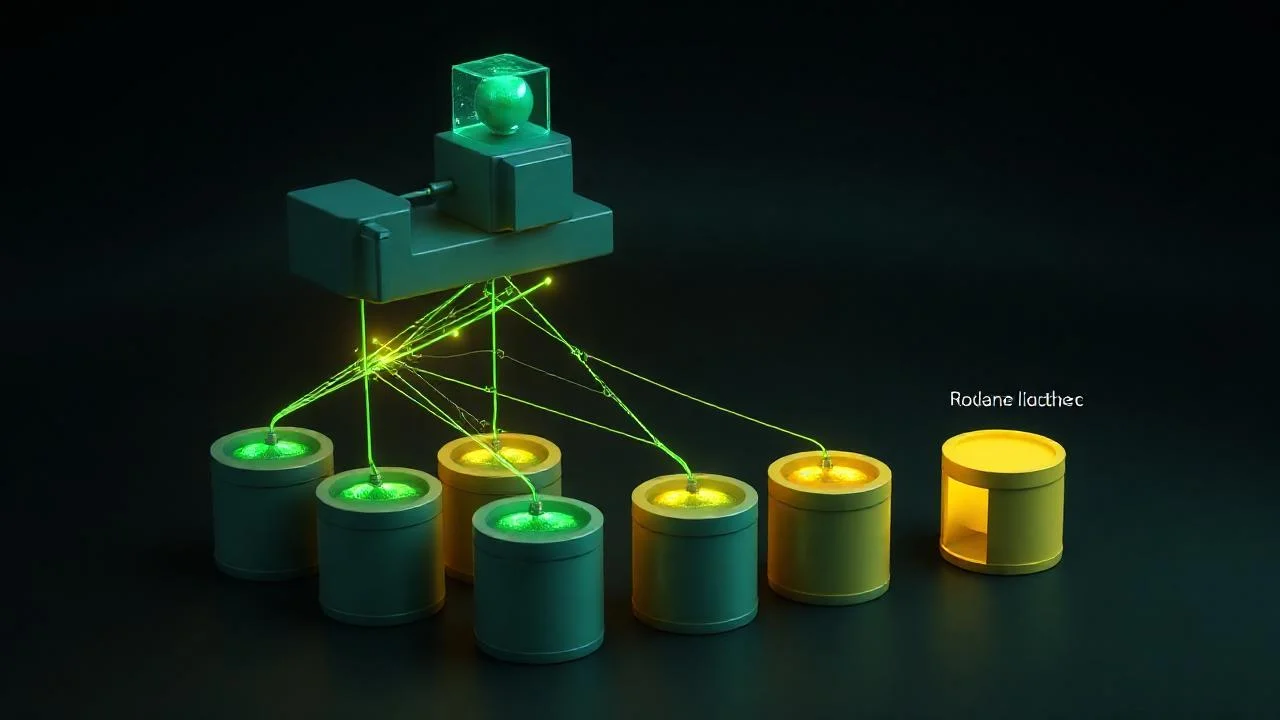 RabbitMQ exchange queue binding routing topology 3D görsel