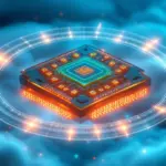 AWS Graviton ARM sunucu mimarisi soyut 3D görselleştirme 2026 maliyet performans