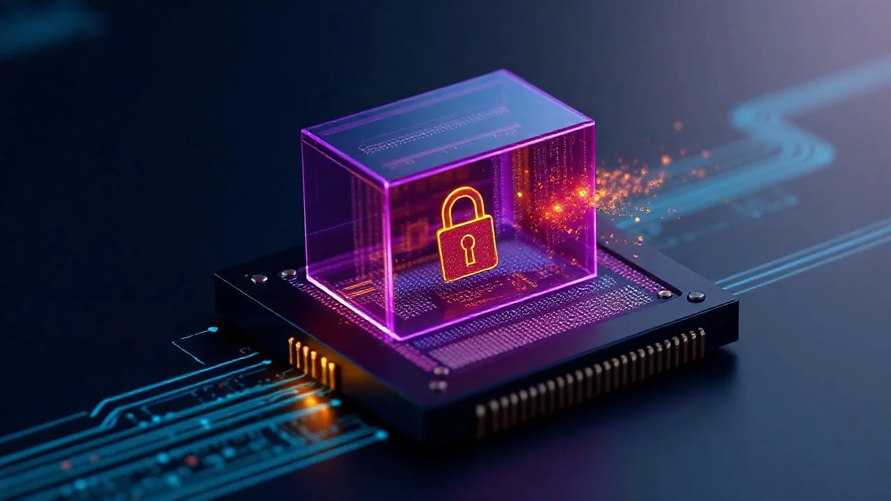 On-device gizlilik ve güvenli enklav inference akışı görseli