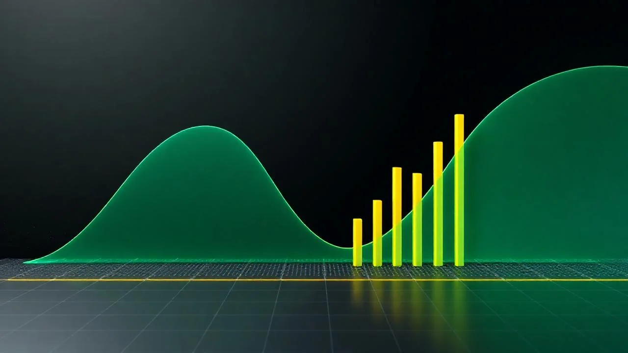 Drift tespiti ve performance monitoring soyut grafik kompozisyonu