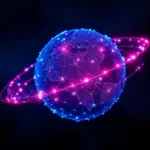 WASM edge runtime küresel PoP ağı soyut görselleştirme indigo magenta lime