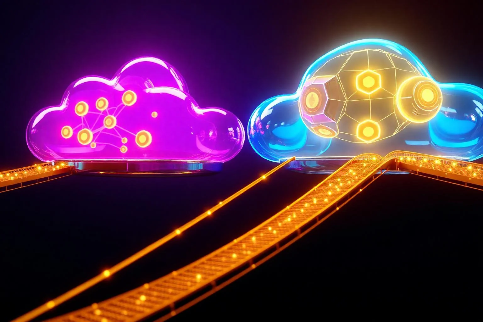 AWS Bedrock ve Azure AI Foundry bulut LLM platform karşılaştırma soyut görsel