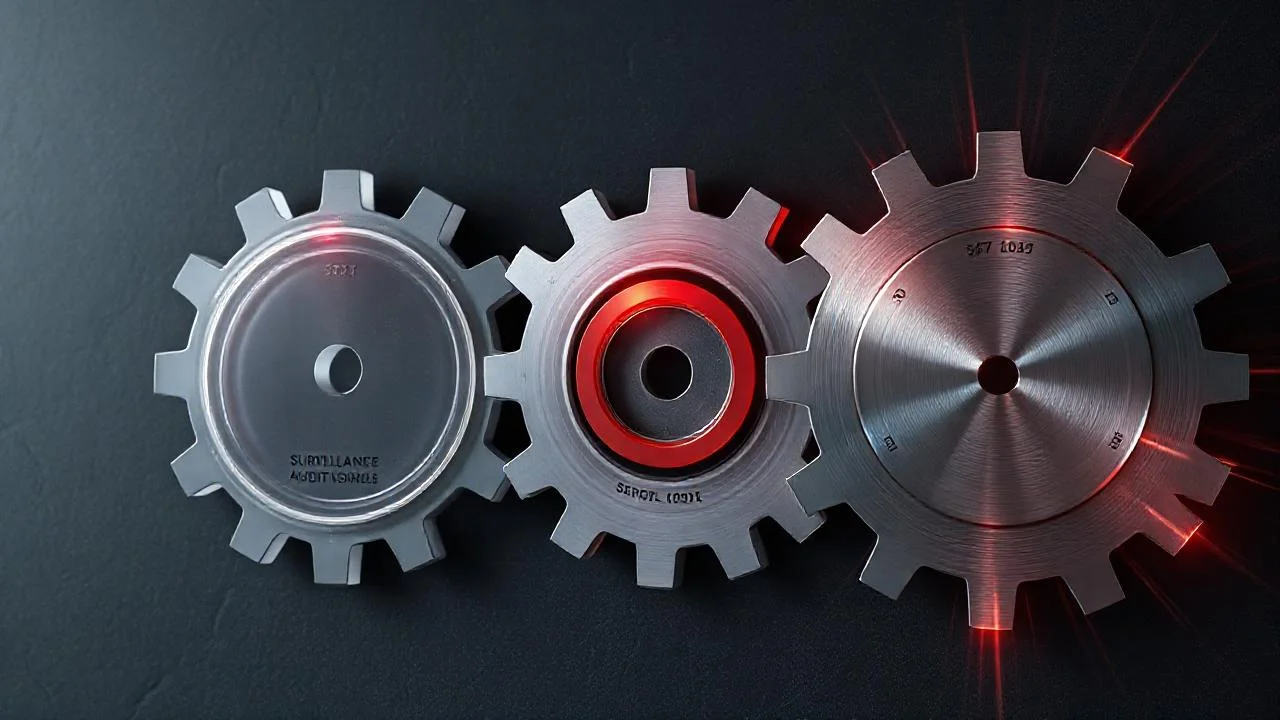 ISO 27001 sürveyans denetimi sürdürülebilirlik döngüsü soyut çark