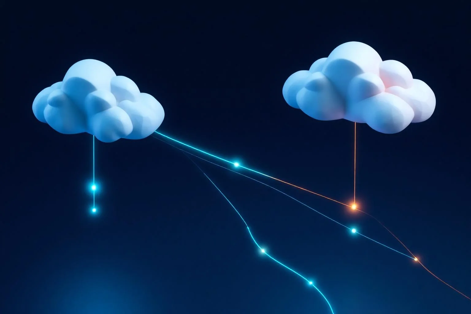 AWS Azure GCP üç hyperscaler karşılaştırması soyut bulut mimarisi görseli