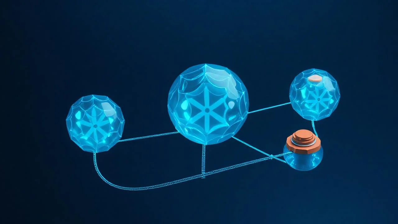 Cilium Cluster Mesh multi-cloud Kubernetes topoloji soyut görsel
