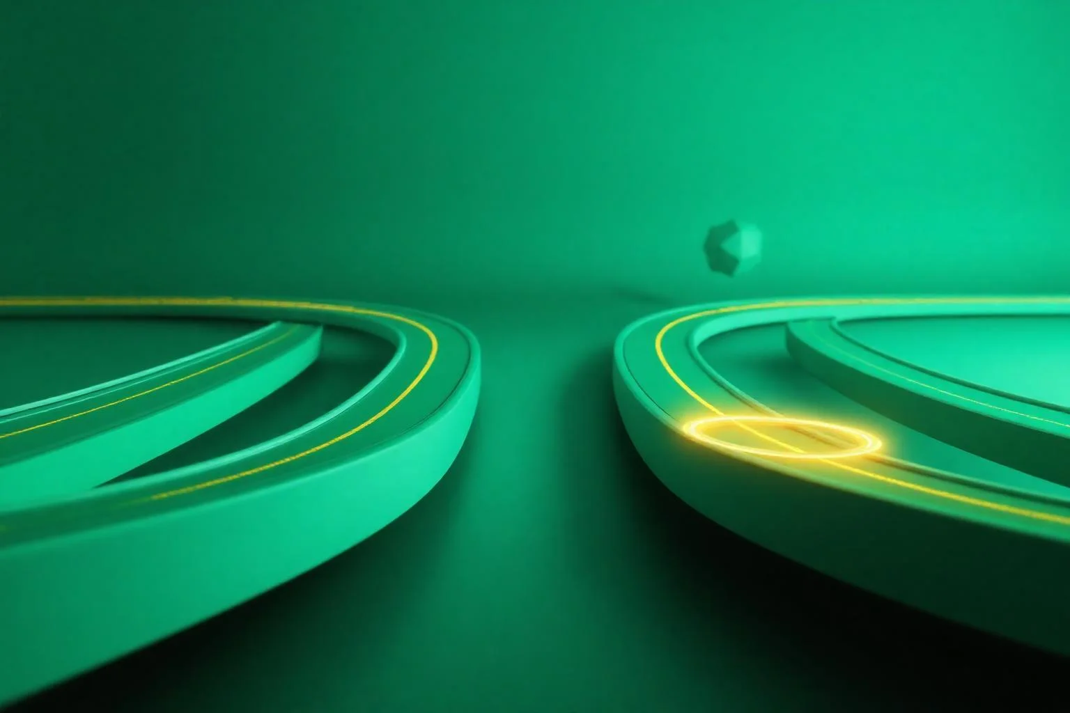 Canary ve shadow deployment trafik dallanması soyut 3D görsel