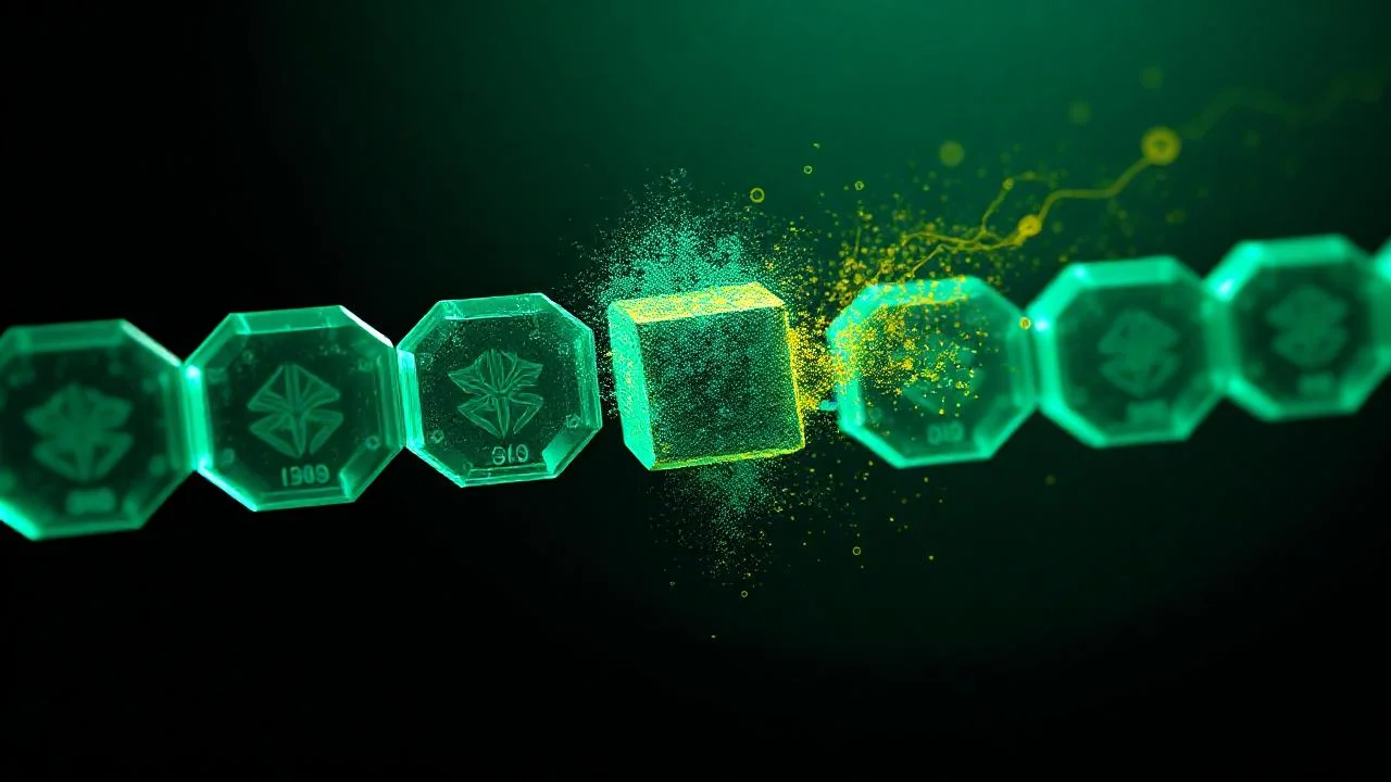 GDPR cryptographic erase ve audit hash chain abstrakt görsel