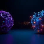Semantic Kernel ve LangChain mimari karsilastirma soyut 3D gorsel