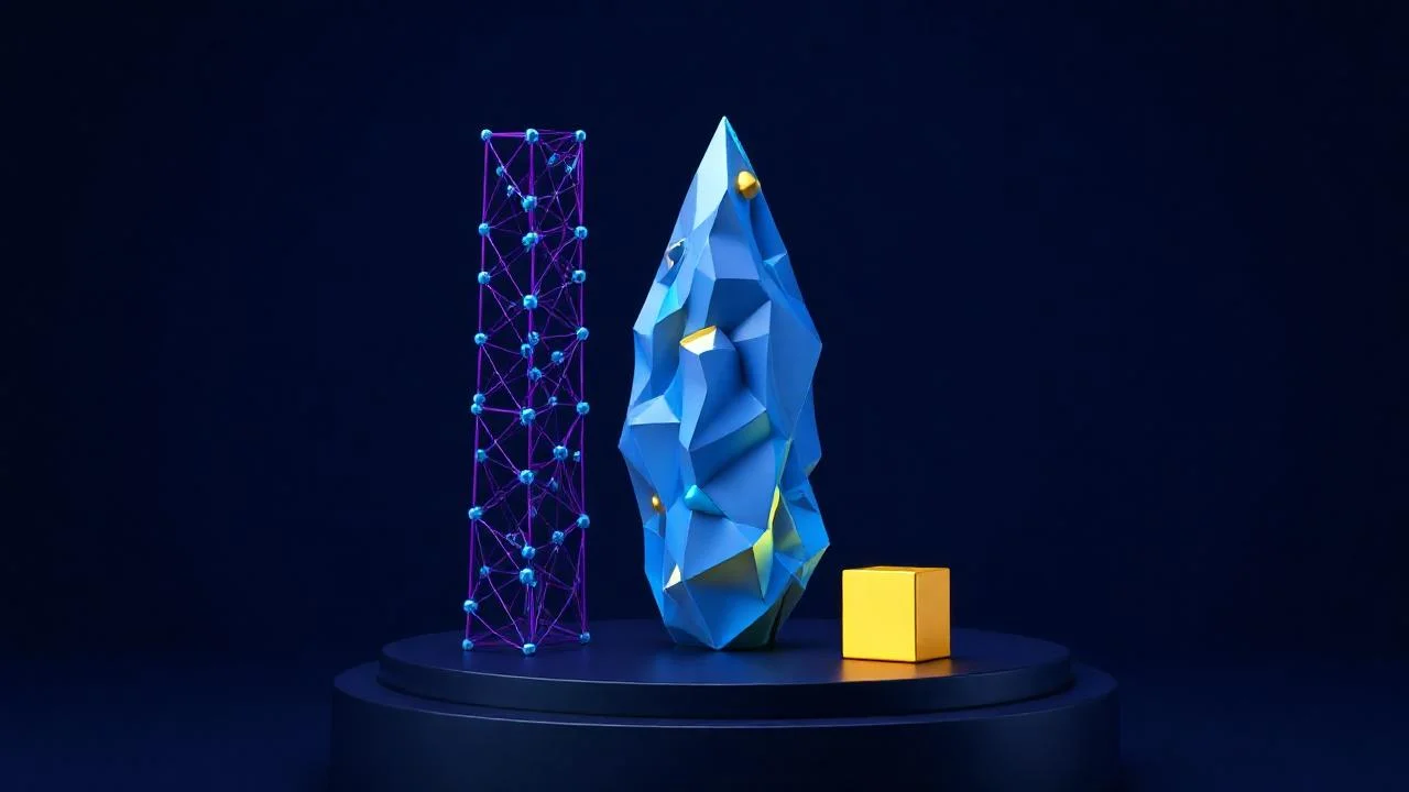 Topluluk sürdürülebilirlik framework karşılaştırma soyut grafik 3D görsel